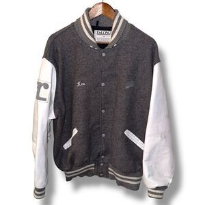 DeLONG Leather & Wool Made in USA Varsity Jacket Sz XL
